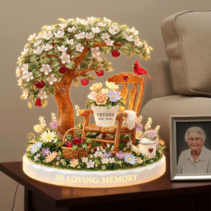 Memorial Under Apple Tree Acrylic Light Box - Personalized Gifts 01pati121225