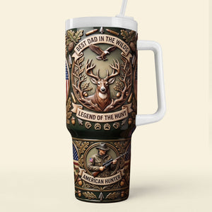 Best Dad In The Wilds 40oz Tumbler Handle - Personalized Gifts For Dad 05TYTI240426