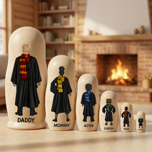 Fantasy School Family Nesting Dolls - Personalized Gifts For Family Wooden Nesting Dolls 05QHHU090426TM