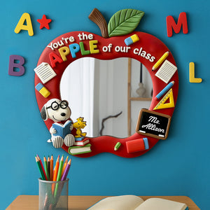 Cute Apple Teacher Mirror - Personalized Gifts For Teacher 03pgti220725