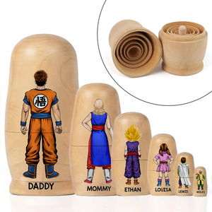 Legend Warrior Family Nesting Dolls - Personalized Gifts For Family Wooden Nesting Dolls 04QHHU080426