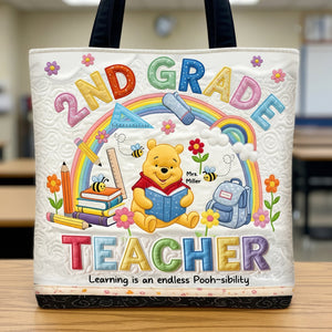 Cute Postitive Teacher Tote Bag, Personalized Gifts For Teacher 04qhti220725