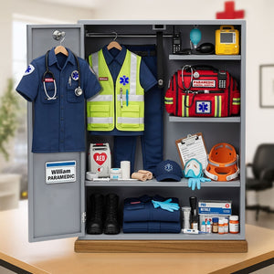 EMS Worker Personal Locker Plaque - Personalized Gifts For Paramedic EMT 01qhti060625-Homacus