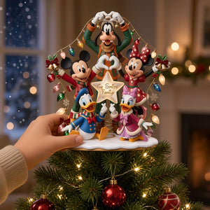 Lovely Christmas Friends Tree Topper - Personalized Christmas Gifts 01pati300926