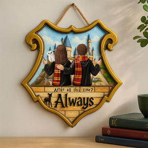 Wizard Couple Wood Sign - Personalized Gifts For Couple 03huti230525