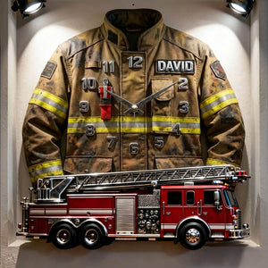 Firefighter Hero Hanging Wall Clock Personalized Gifts For Firefighter 03TOTI311225