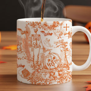 Slightly Subtle Halloween Toile De Jouy Mug 02qhti230825