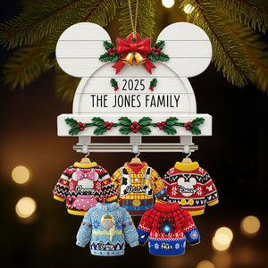 Cute & Cozy Family Sweater Hanging Ornament, Personalized Christmas Gifts For Family 03qhti220825