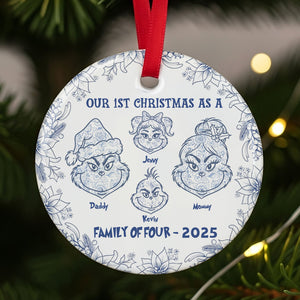 Funny Monster Family Ornament - Personalized Gifts For Family 03pgti210825