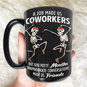 Dancing Skeleton Coworkers Coffee Mug - Personalized Gifts For Coworkers Coffee Mug 06HUTI151125-Homacus