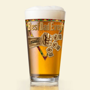 The Black Father Beer Glass - Personalized Gifts For Dad 06huti230526