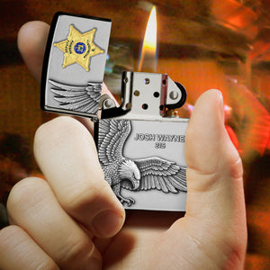 American Hero Police Lighter, Personalized Gifts For Police Officer, Captain, Sheriff,... 02qhti250825