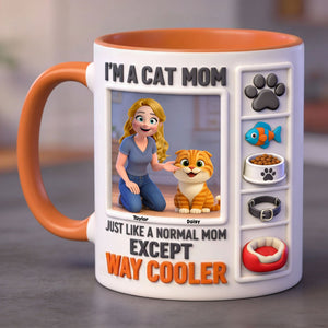 Cat Lover Coffee Accent Mug - Personalized Gifts For Cat Mom Coffee Mug 03KITI040226