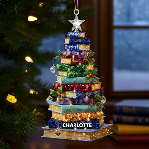 Christmas Book Tree Ornament - Personalized Gifts For Book Lovers 05pati120925-Homacus