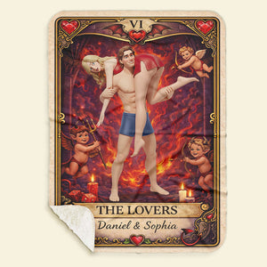 The Lovers Blanket - Personalized Gifts For Couple 01huti020226-Homacus