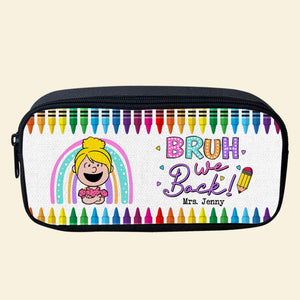Personalized Gifts For Teacher Pencil Case 03xqti110724 Rainbow Crayon Colorful-Homacus