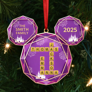 Crossword Family Ornament - Personalized Gift For Family Christmas Ornament 01NATI291025