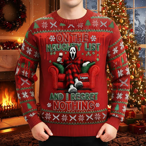 Chilling Horror Guy Ugly Sweater, Personalized Christmas Gifts For Horror Fans 01qhti091025