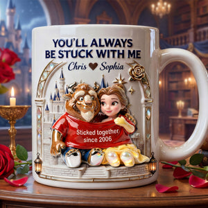 Romantic Cute Couple In Shirt Coffee Mug, Personalized Gifts For Couple 04qhti210126