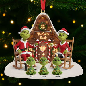 Green Monster Family Ornament - Personalized Gift For Family Christmas Ornament 04OHTI171025