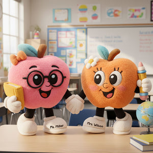 Bestie Teacher Apple Shape Custom Pillow - Personalized Gifts For Teacher Pillow 04NATI151125