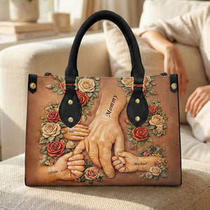 Bound By Mom’s Love Leather Bag – Personalized Gift For Mom 04HUTI240226