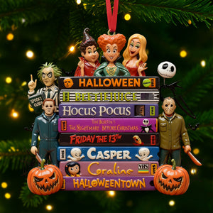 Horror Tape Stack Ornament, Personalized Christmas 02qhti161025