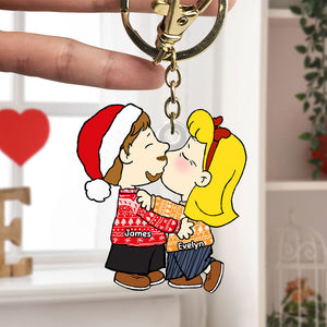 Kissing Couple Keychains - Personalized Gifts For Couple-Homacus