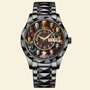 Horror Lover Men's Watch - Personalized Gifts For Horror Fans Stainless Steel Men's Watch 03HUTI240126