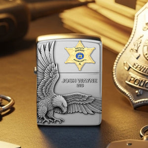 American Hero Police Lighter, Personalized Gifts For Police Officer, Captain, Sheriff,... 02qhti250825