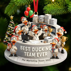Fun Duck Office Worker Ornament - Personalized Gifts For Coworker 06QHTI241125