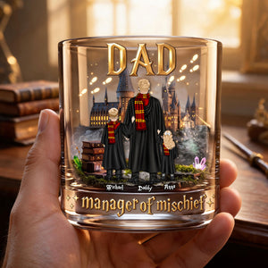 Mystic Squad Dad Round Glass - Personalized Gifts For Dads 04OHTI080526