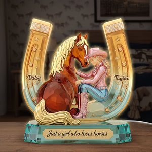Horse Girl Acrylic Light Box - Personalized Gifts For Horse Lovers 03pgti031225