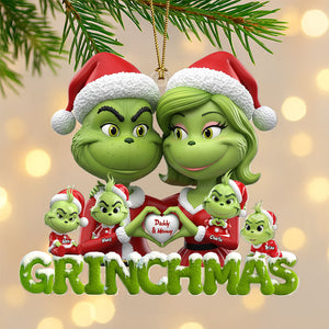 Green Family Ornament - Personalized Gifts For Family 03ohti200825