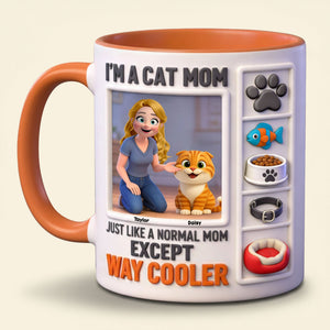 Cat Lover Coffee Accent Mug - Personalized Gifts For Cat Mom Coffee Mug 03KITI040226