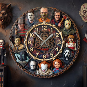 Villain Wall Clock - Personalized Gifts For Horror Lovers 02huti170126