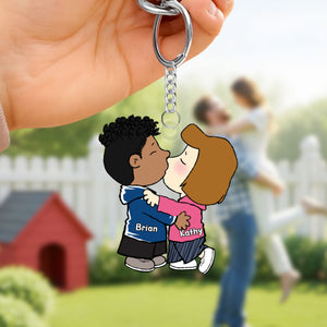 Kissing Couple Keychains - Personalized Gifts For Couple