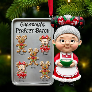 Grandma Gingerbread Kids Ornament - Personalized Gift For Grandma Christmas Ornament 02HUTI071125