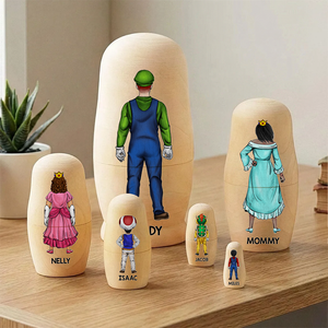 The Ultimate Power Family Wooden Nesting Dolls - Personalized Gift For Family 05QHHU080426PA