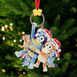 Playful Cartoon Family Tree Ornament, Personalized Gifts For Family 02qhti290925