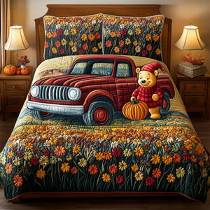 Autumn Truck Quilt Bedding Set - Personalized Gifts For Truck Lovers 02tgti130825