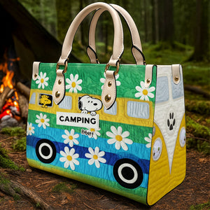 Cute Camping Leather Bag - Personalized Gifts For Camping Lovers 02tgti111025