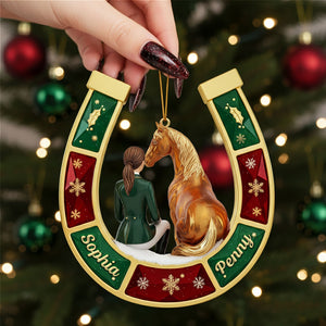 Horse-loving Girl Ornament - Personalized Gifts For Horse Lovers 05pgti031025