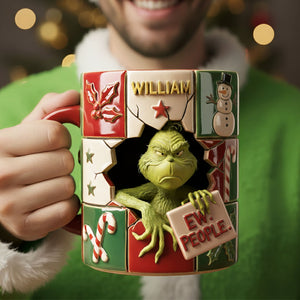 Funny Green Monster Coffee Accent Mug - Personalized Gifts For Christmas Coffee Mug 01TGTI101125