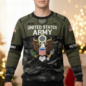 Military Knitted Ugly Sweater - Personalized Gifts For Veteran Ugly Sweater 02PATI051125