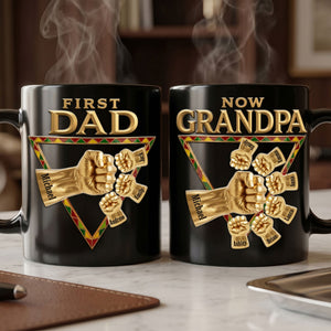 First Dad Now Grandpa Magic Mug - Personalized Gifts For Dads 03huti220526