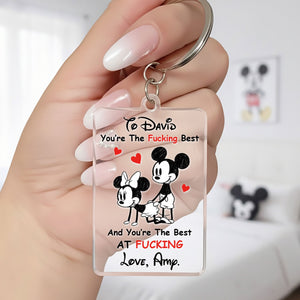 Cheeky Couple Keychain - Personalized Gifts For Couple Keychain 01PGTI261125