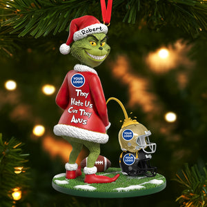 Funny Green Monster Ornament - Personalized Gifts For Sport Lovers 01huti011025