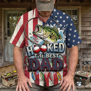 Hooked The Best Dad Hawaiian Shirt Personalized Gifts For Dad 03PATI150426