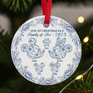 Cute Four Toile Family Ornament - Personalized Gifts For Family 01pgti210825-Homacus